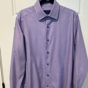 David Donahue Dress Shirt 16 1/2 34/35 Purple